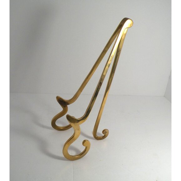 Vintage Brass Easel Stand Holder Ornate Design For Art Books Or Display - Picture 4 of 8